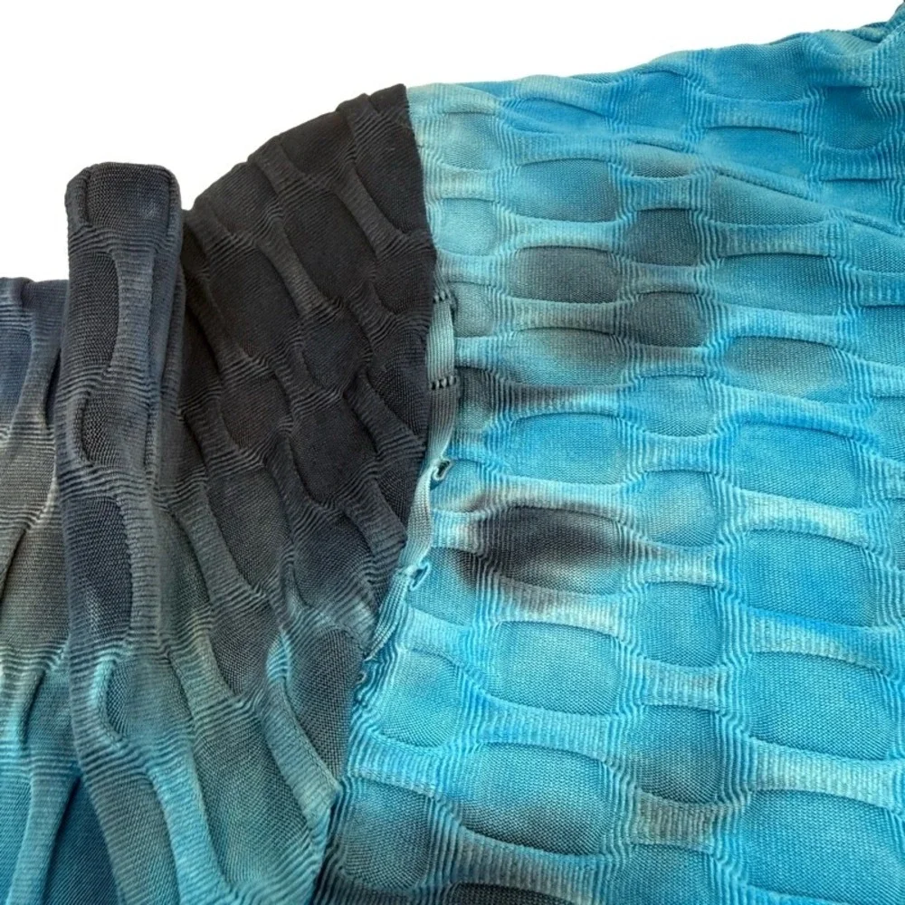 RICH & ROGUE NEW 1XL Tracksuit Lot Blue Black Tie Dye Honeycomb Textured Active